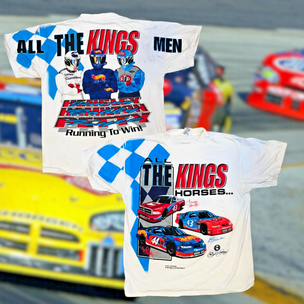 Petty Enterprises All Over Print NASCAR T-Shirt XL All The Kings Men Vintage '97